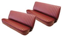 1981-1987 GMC Full Size Truck, 4 Door Crew Cab Front and Rear Bench Seat, Fully Pleated; With Seat Belt Cutouts Seat Upholstery Complete Set
