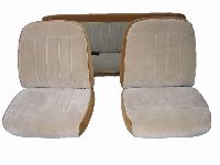 1988, 1989, 1990, 1991 GMC Full Size Truck, Extended and Double Cab Front Bucket Seats; Rear Bench; Sierra Style Seat Upholstery Complete Set