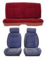 1982-1988 Chevrolet Monte Carlo 2 Door Front European Reclining G-Bucket Seats and Rear Bench Seat Upholstery Complete Set