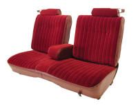 1981-1987 Chevrolet El Camino 50/50 Front Straight Bench with Split Back; 9 Pleats Seat Upholstery Front Seats