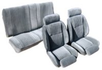 1984-1988 Buick Regal 2 Door; T-Type Lear Front Buckets with Front Lumbar and Rear Bench Seat Seat Upholstery Complete Set