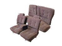 1981-1988 Chevrolet Monte Carlo 2 Door, 55/45 Front Split Bench with Luxury Lumbar Cushion and Rear Bench; Pleat Design 1 Seat Upholstery Complete Set