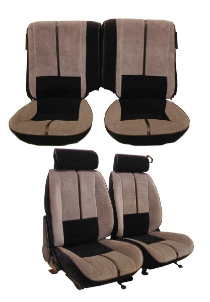 88 92 Chevy Camaro Seat Upholstery Complete Set Front Bucket Seats With Solid Rear Back Rest 1988 1989 1990 1991 1992 - 1989 Camaro Seat Covers