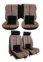1988-1992 Chevrolet Camaro Front Bucket Seats with Solid Rear Back Rest Seat Upholstery Complete Set