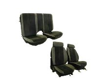 1985, 1986, 1987 Chevrolet Camaro Front Bucket Seats; Solid Rear Back Rest Seat Upholstery Complete Set