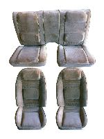 1977-1981 Pontiac Firebird Front Bucket Seats; Rear Solid Bench; Deluxe Seat Upholstery Complete Set