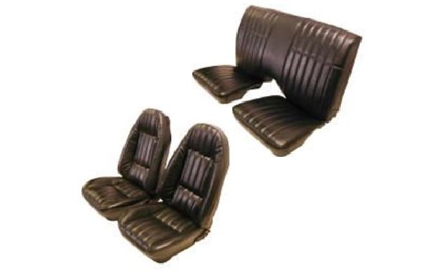 78 81 Chevy Camaro Seat Upholstery Complete Set Front Bucket Seats With Zipper Back And Solid Rear Rest 1978 1979 1980 1981 - 1979 Chevy Camaro Seat Covers