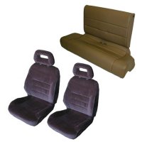 1990-1994 Mercury Capri Front Buckets, Rear Bench; Without Map Pockets Seat Upholstery Complete Set
