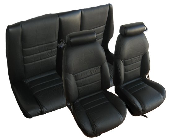 94 96 Ford Mustang Seat Upholstery Complete Set Front Bucket Solid Rear Bench Convertible Gt Model 1994 1995 1996 - 1996 Mustang Gt Leather Seat Covers
