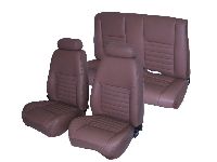 1999-2004 Ford Mustang Front Bucket; Solid Rear Bench; Convertible; GT Model Seat Upholstery Complete Set