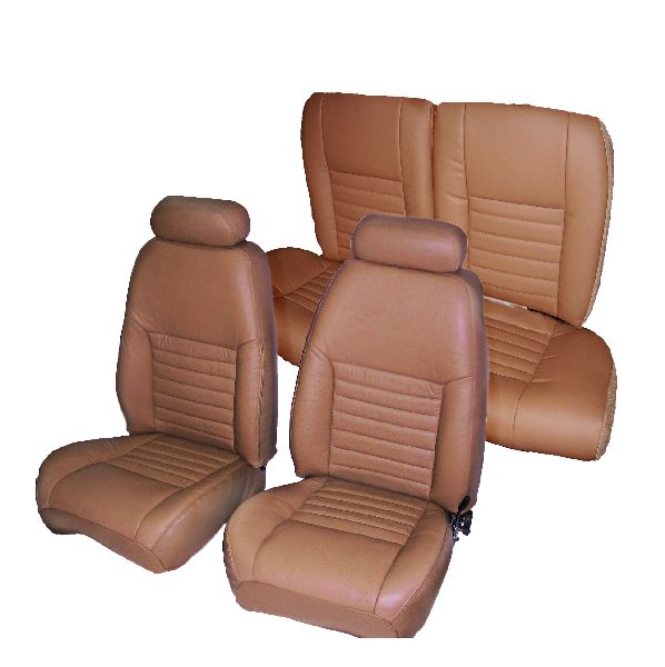 99 04 Ford Mustang Seat Upholstery Complete Set Front Bucket Solid Rear Bench Coupe Gt Model 1999 2000 2001 2002 2003 2004 - 2000 Ford Mustang Car Seat Covers