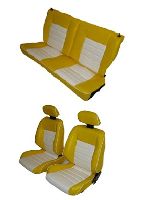 1988, 1989, 1990, 1991 Honda Civic Hatchback DX With Front Buckets, Rear Bench Seat Seat Upholstery Complete Set