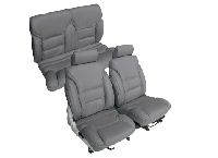 1987-1995 Chrysler LeBaron Front Bucket; Rear Bench; Convertible; High End Sport Model Seat Upholstery Complete Set