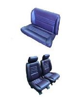 1987-1995 Chrysler LeBaron Front Bucket; Rear Bench; Convertible; V6 Standard Deluxe Model; Pleat Design 1 Seat Upholstery Complete Set