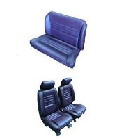 '87-'95 Chrysler LeBaron Front Bucket; Rear Bench; Convertible; V6 Standard Deluxe Model; Pleat Design 1 Seat Upholstery Complete Set