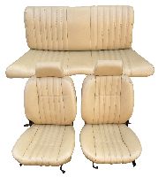 1979-1985 Fiat 124 Spider Front Bucket; Rear Bench Seat Upholstery Complete Set