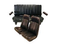 1973-1987 Chevrolet Blazer Front Highback Bucket Seats; Rear Bench; Style 3; WITH Seat Belt Cutouts Seat Upholstery Complete Set