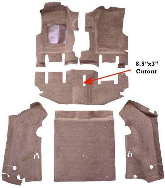 96 02 Jeep Wrangler Carpet Complete Kit With Short Console 1996