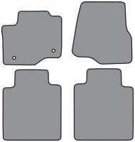 2017-2021 Ford Full Size Truck, 4 Door Crew Cab F250, F350, F450 Floor Mats, Set of 4 - Front and back